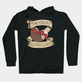 Crazy Sloth Lady Tattoo Hoodie